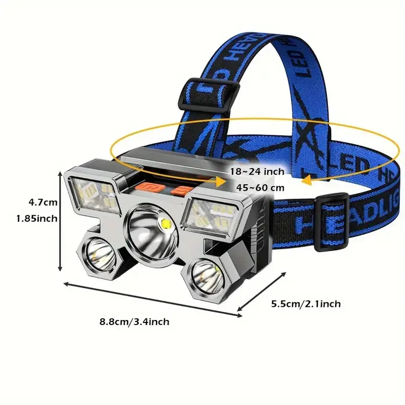Offre Spéciale coloré ABS matériel LED 3 têtes lumière solaire USB charge Cob phare pour poisson Shopping et Camping