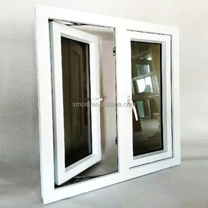 Fournisseur d'usine Fenêtres coulissantes horizontales blanches renforcées en PVC écologique Fenêtre en PVC à rotation inclinée <span class=keywords><strong>avec</strong></span> volets roulants - Product Image 3