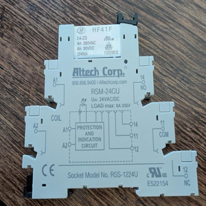 Producto Original Nuevo de la Marca <span class=keywords><strong>Altech</strong></span> Corp, Relé Rsm24cu, Base Rss1224u, 6A, 24VDC/AC, B10, PLC - Product Image 1