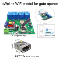 Interrupteur de porte à commande Wi-Fi, 4 canaux, carte de commande Wi-Fi, interrupteur d'alimentation pour ouvre-porte automatique