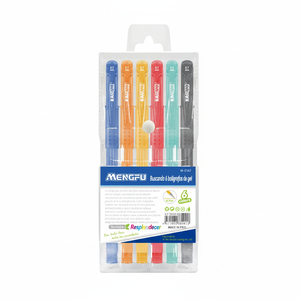 Mengfu M-0167 Set di 6 Penne Gel con Impugnatura Triangolare, Multicolore, in Plastica, Punta da 0,5mm - Product Image 2