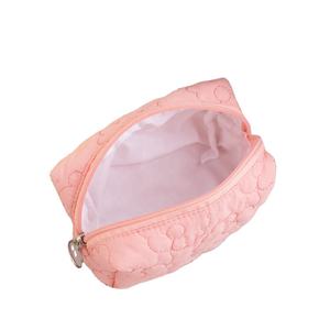 ¡Novedad de 2024! Bolsa de cosméticos de Color caramelo de gran capacidad, bolsa de almacenamiento acolchada con flores para mujer, bolsa de artículos de tocador portátil - Product Image 1