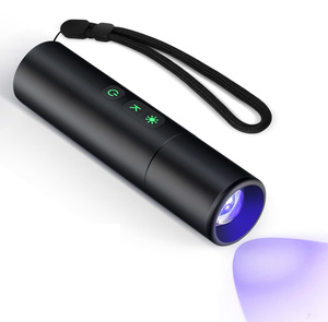3W Aluminum Alloy <b>LED</b> UV <b>Flashlight</b> 365nm USB Type-C Rechargeable Black Light Torch Pet Urine Detector Scorpions Finder Camping - Product Image 1
