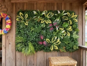 Decorazione Murale con <span class=keywords><strong>Fiori</strong></span> Artificiali in Stile Tropicale Hawaiano / Ecologico / Super Resistente / Aspetto Naturale ad Alta Simulazione - Product Image 5