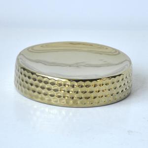 ชุดอุปกรณ์ห้องน้ำเซรามิกโรงแรมเจียซุ่น ชุดหรูหราเคลือบทอง 6 ชิ้น ที่จ่ายสบู่เหลว กระป๋องใส่ของ ถังขยะ - Product Image 5