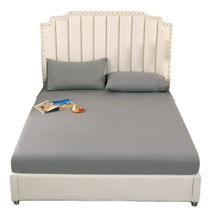 TPU imperméable 3 pièces ensemble de housse de <span class=keywords><strong>matelas</strong></span> <span class=keywords><strong>literie</strong></span> en microfibre couleur unie drap-housse pour la maison hôtel <span class=keywords><strong>literie</strong></span> - Product Image 1