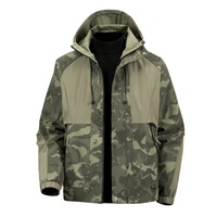Veste de chasse imperméable camouflage avec logo personnalisé, veste softshell camouflage pour homme