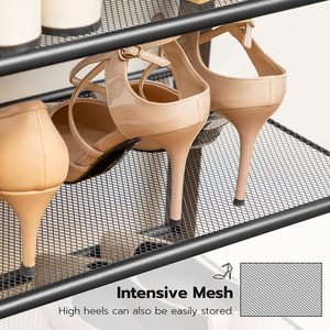 Metal <b>Shoe</b> <b>Rack</b> <b>Storage</b> Unit Flat & Slant Adjustable <b>Shoe</b> Organizer Shelf Durable and Stable for Entryway Hallway Space Saving - Product Image 5