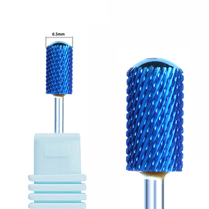 Brocas para uñas con parte superior redonda de barril grande azul de 3/32 ", fáciles y seguras de usar para máquina <span class=keywords><strong>Dremel</strong></span> de polvo acrílico de gel duro - Product Image 6