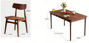 Juego <span class=keywords><strong>de</strong></span> <span class=keywords><strong>Mesa</strong></span> <span class=keywords><strong>de</strong></span> Comedor Plegable <span class=keywords><strong>de</strong></span> <span class=keywords><strong>Madera</strong></span> Maciza <span class=keywords><strong>de</strong></span> Caucho Rectangular Tradicional, para 4 Personas, Ideal para Hoteles y Apartamentos, Superventas - Product Image 2