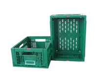 Caisse de récolte en maille ventilée de qualité alimentaire, panier pliable en PP, réutilisable, empilable, conteneur de stockage perforé pour légumes et fruits