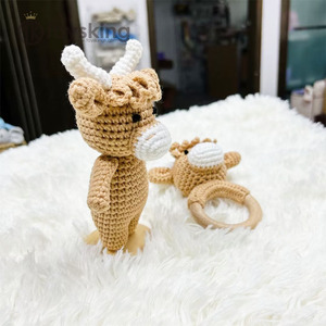 ToysKing Fabricantes de juguetes de ganchillo para seguridad Bebé recién nacido <span class=keywords><strong>Bebe</strong></span> Amigurumi Animales Sonajero Regalos para venta de ETSY - Product Image 6