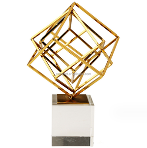 Hiện đại thủ công bằng kim loại bức tượng chất lượng tốt kim loại văn phòng trang trí trang trí nội thất sáng tạo trang trí nội thất nghệ thuật trừu tượng tượng với cơ sở - Product Image 5