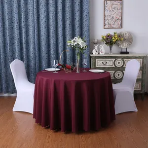 Nappe de Table ronde en tissu Polyester, couverture de couleur bleu marine, pour Restaurant, 120 neuf