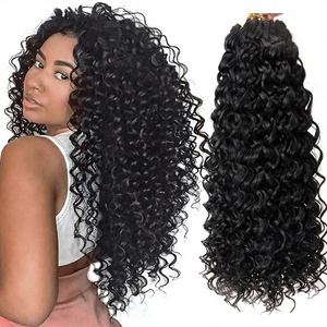 8 paquets d'extensions de cheveux bouclés à ondulations profondes, ondulations aquatiques, <span class=keywords><strong>GoGo</strong></span> Curl, pour tressage au crochet, double trame machine - Product Image 1