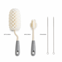 Kit de brosses de nettoyage pour biberons 4 pièces, brosse pour tétines, brosse pour pailles, brosse de nettoyage de biberons, fournitures de nettoyage pour entreprises