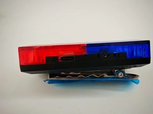 Lampe <span class=keywords><strong>de</strong></span> <span class=keywords><strong>patrouille</strong></span> nocturne à piles, LED prismatique haute intensité, rouge et bleu, lampe torche clignotante - Product Image 6