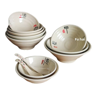 Bols à <span class=keywords><strong>nouilles</strong></span> en mélamine durables, style tendance national, peinture sur glaçure, motif de caractères <span class=keywords><strong>Fu</strong></span>, usage commercial, grandes et petites tailles - Product Image 2