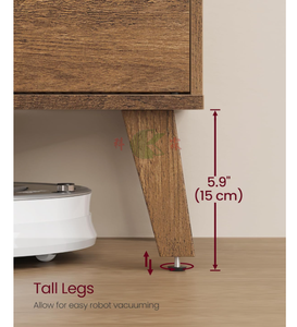 Meuble TV transitoire pour téléviseur de 65 pouces, centre de divertissement avec étagères réglables, meuble multimédia pour la maison - Product Image 3