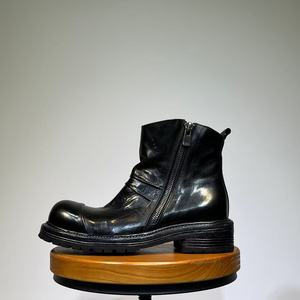 Bottes en cuir pour hommes Mapi, bottes décontractées mi-mollet, bottes Chelsea, design rehaussant et antidérapant - Product Image 1