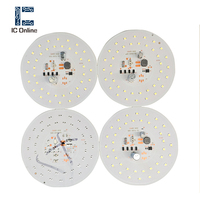 DOB DC-DC LED PCBA Board Power 5W T50 LED 5pcs Size 47.5*47.5mm SMT Electrolysis 10uf 100v T Bulb Plastic Coated Aluminum