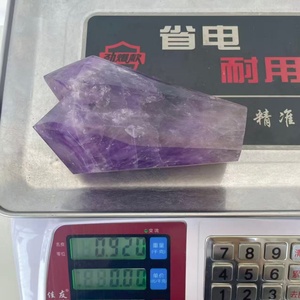 Venta al por mayor de piedras preciosas naturales: Cristal de amatista de doble <span class=keywords><strong>torre</strong></span> curativa, punta de varita de color morado oscuro para decoración del hogar - Product Image 6