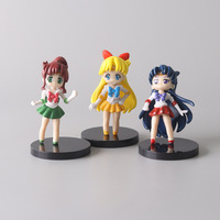 Encantadora figura de acción Linda colección de juguetes 3D dibujos animados Anime marinero figuras de acción para la decoración del coche del hogar regalos promocionales