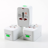 Adaptador de Corriente Universal, Multifuncional, Estándar de EE. UU., UE y Reino Unido, Adaptador de Viaje