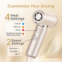 Sèche-cheveux mini MK-6169 à séchage rapide, 800W de puissance, moteur haute vitesse 110 000 tr/min, pour les voyages et la maison