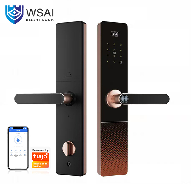 High Quality Stainless Steel 304 Smart Digital Fingerprint Door Lock Tuya Wifi TTlock Remote Control Intelligent Door Lock