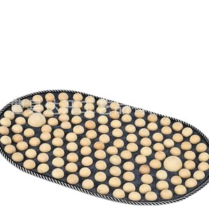 Tapis d'acupression en bois massif avec perles, tapis de massage des pieds, soins de santé à domicile, usage domestique - Product Image 5