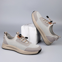 Chaussures de course minimales pour hommes marche survêtement Jogging sans lacet baskets à lacets filet en cuir tissu maille d'air évider trou d'air extérieur