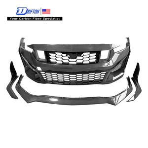 กันชนหน้าคาร์บอนไฟเบอร์ Mustang Dark Horse SC Style ลายทอ 3K/6K/12K ผิวเงา/ด้าน สำหรับ Ford Mustang Gen7 S650 แบบ Bolt-On - Product Image 1