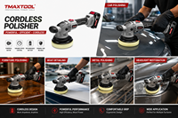 Polisseuse de voiture sans fil TMAXTOOL 20V, 6 vitesses variables, orbite de 150 mm à 180 mm, polisseuse électrique pour voiture, outil de détaillage, plusieurs modèles