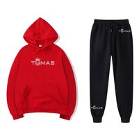 Conjunto de sudaderas con capucha y pantalón de chándal liso en blanco para hombre al por mayor