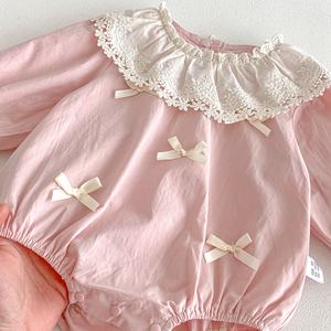 Mono de Primavera/Otoño 2026 para Niña, con Lazo, Ribete de Encaje, <span class=keywords><strong>Traje</strong></span> de Fiesta para Primer Cumpleaños, <span class=keywords><strong>Traje</strong></span> de Princesa para Salir a Pasear, <span class=keywords><strong>Traje</strong></span> Enterizo - Product Image 4