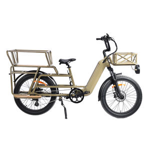 Vélo électrique à longue portée de haute qualité 48V 250W/500W/750W, vélo <span class=keywords><strong>cargo</strong></span> électrique avec double batterie pour deux enfants, vélo électrique - Product Image 1