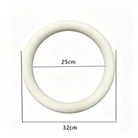 Anneau de musculation pour yoga, pilates, aérobic, squats et exercices de renforcement du tronc, avec construction en fonte de fer et silicone