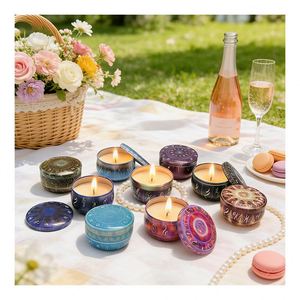 Travel Size Cotton <b>Wick</b> <b>Candle</b> Tins Gift Set Premium Aromatherapy Blend Portable Boutique Holiday Display Assortment Collection - Product Image 6