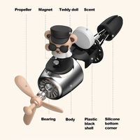 Diffuseur de parfum pour voiture à motif de dessin animé mignon, fixation magnétique pour aérateurs de climatisation, accessoires automobiles, parfum Océan Cologne