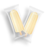 Sac de scellage arrière en plastique avec logo personnalisé Emballage de crème glacée à la glace pour aliments congelés