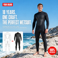 Combinaison de plongée intégrale en néoprène 3/2 mm pour hommes, fermeture éclair dorsale, manches longues, combinaison de surf personnalisée pour adultes, combinaison de surf intégrale pour hommes