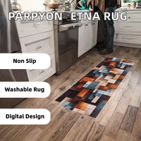 Parpyon ETNA Non-Slip Washable Kitchen Runner Rug Meter Stain-Resistant Fray-Resistant Multipurpose Bathroom Bedside Modern
