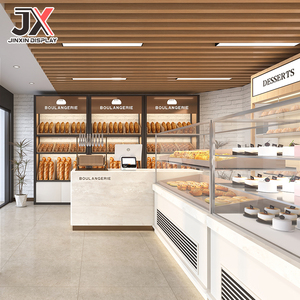Vitrina de Exhibición LED de Diseño Personalizado de Lujo para Panadería, <span class=keywords><strong>Mueble</strong></span> de Alta Gama para Exhibición de Pasteles, Postres y Pan - Product Image 1