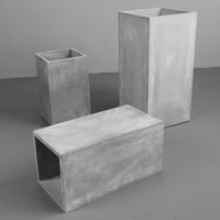 Moule à pot de fleurs en plastique de différentes dimensions, moule à jardinière en béton