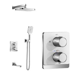 Van Chuyển Hướng Tĩnh Nhiệt Điều Khiển Bằng Nút Và Xoay Hệ Thống Vòi Sen Mưa Mới Nhất - Product Image 3