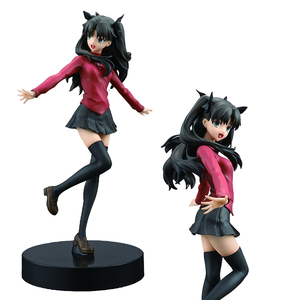 Anime japonés <span class=keywords><strong>Fate</strong></span>/<span class=keywords><strong>stay</strong></span> <span class=keywords><strong>Night</strong></span> ODM figura de acción uniforme escolar Tohsaka Rin PVC modelo de juguete para niños colección paisaje militar - Product Image 4
