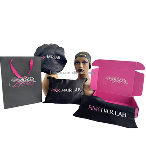 <span class=keywords><strong>Kit</strong></span> scatola di imballaggio per parrucca con Logo personalizzato fascia elastica con protezione per l'orecchio in cartone nero per Extension per <span class=keywords><strong>capelli</strong></span> - Product Image 4