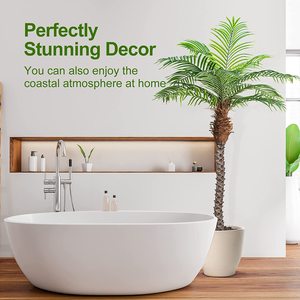 Cocotero Artificial Tropical Extra alto árbol falso 7 pies Faux Phoenix Palmera para Patio interior hogar <span class=keywords><strong>casa</strong></span> piscina decoración costera - Product Image 5