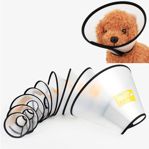 Collier de protection pour animaux de compagnie en plastique respirant, pour chiens et chats, conique, anti-griffures et anti-morsures, pour le toilettage - Product Image 1